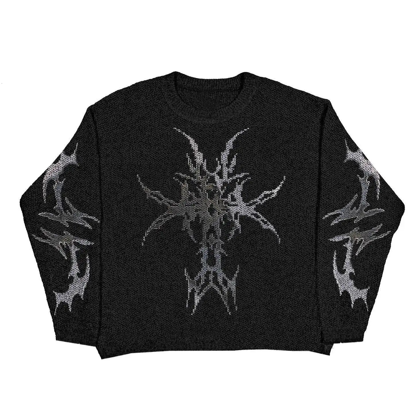 2024 AutumnWinter Mens and Womens Hip Hop Hoodies Knitted Sweaters Retro Street Top Y2k Harajuku Fashion Trendy Clothing 241231