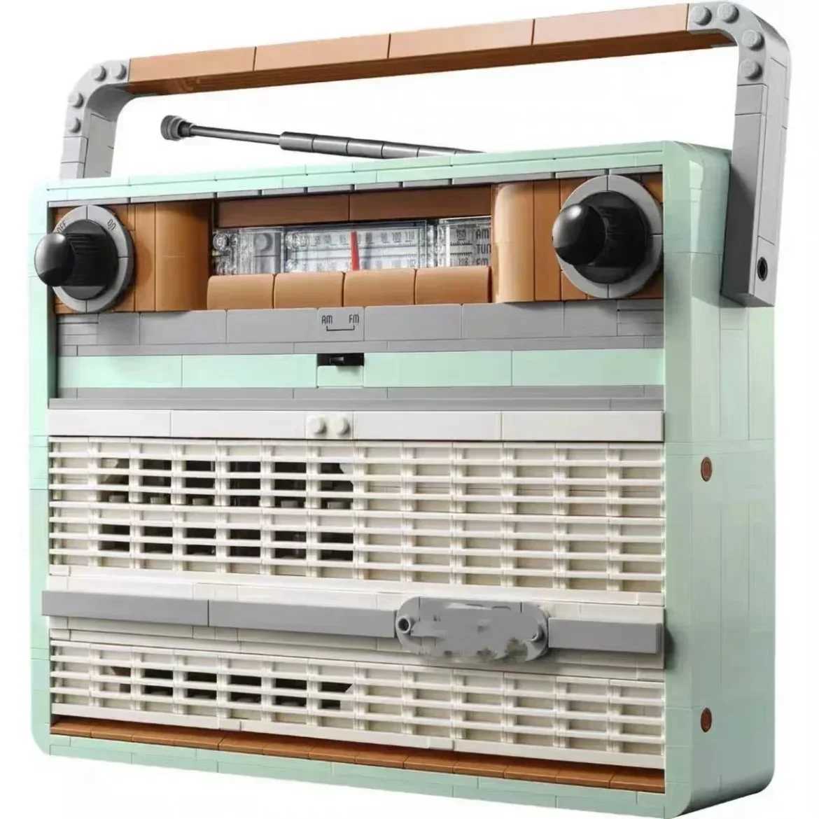 2024 New 10334 Retro Radio Model Building Blocks 1970s transistor Radio Music Home Decor Bricks Toy for Children Christmas GiftsXJ250102