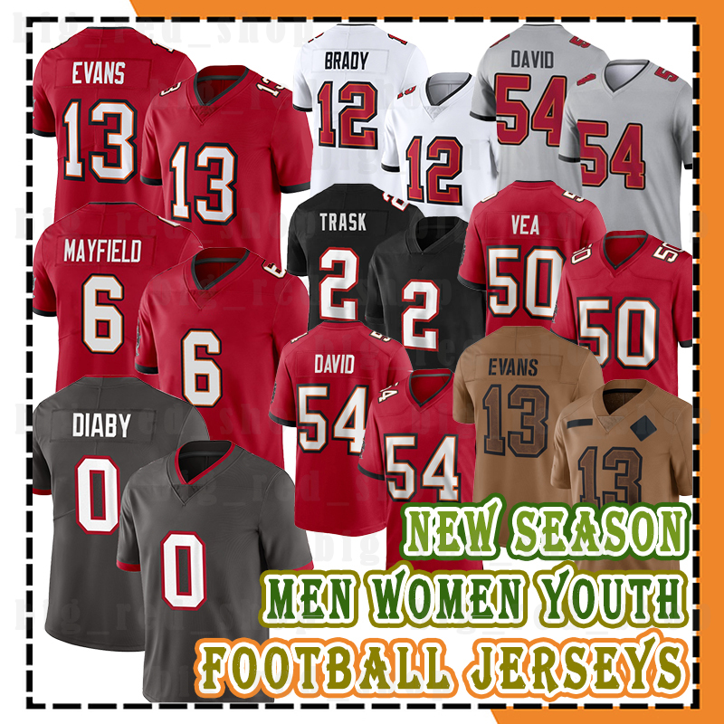 Mike Evans Football Antoine Winfield Jr Tampa Bayss Jerseys Buccaneerss Baker Mayfield Tom Brady Vita Vea Bucky Irving Lavonte David Chris Godwin Kyle Trask White