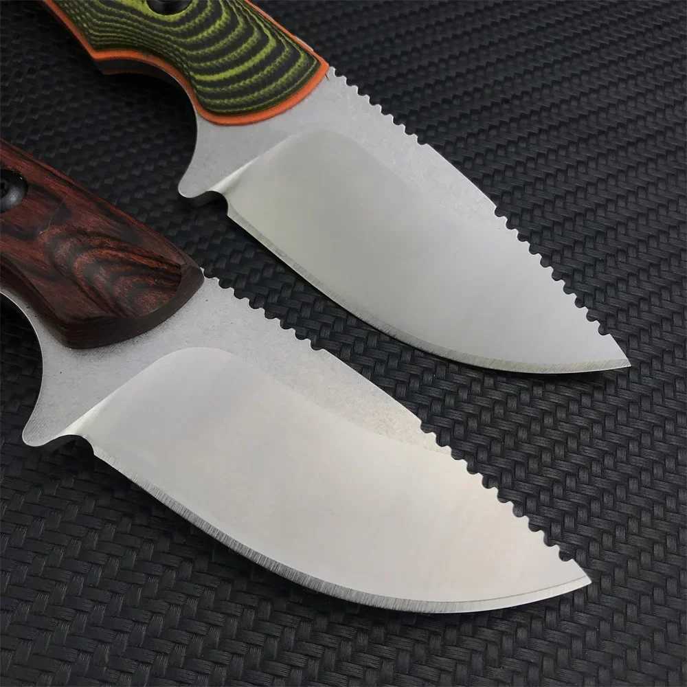Hot Selling BM 15017 Hunt Hidden Canyon Hunter Drop Point Fixed Blade Knife Wood / G10 Handle Tactical Survival Camping KnivesXJ250102