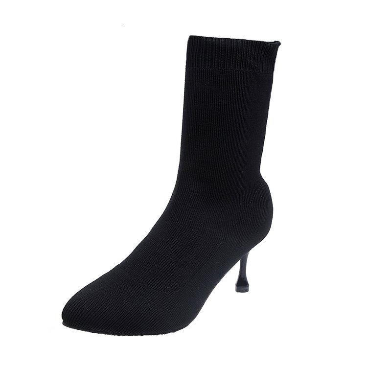 And Ddmywed Spring Autumn New Woolen Elastic Knitted Thin Heel Socks Pointed Martin Boots For Women Chinese Brand Shoes F Ddmysaturn