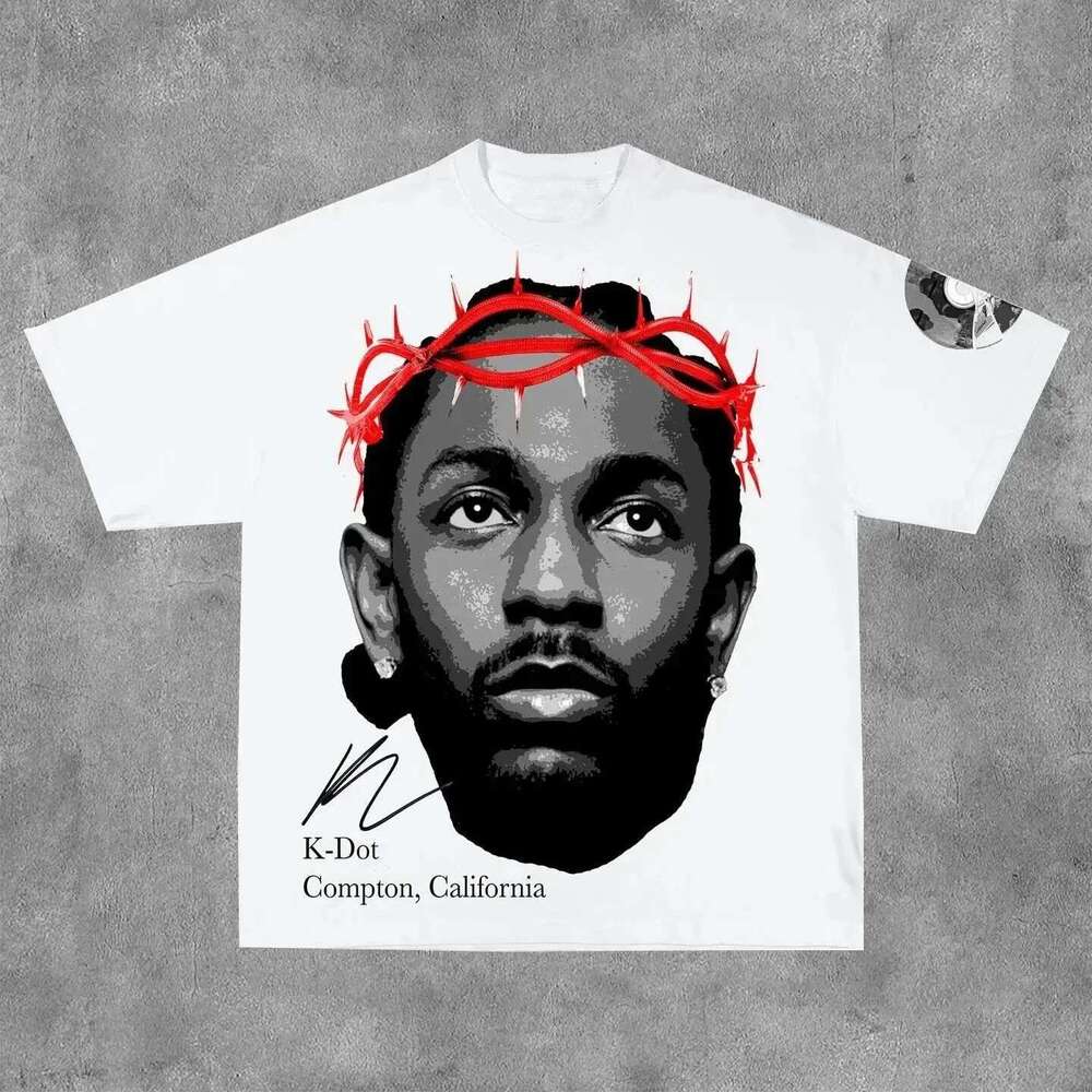 Rick American Hip Hop Pattern Printed T-shirt, Retro Gothic T-shirt, Y2K Neutral Top, Casual Fashion, Harajuku