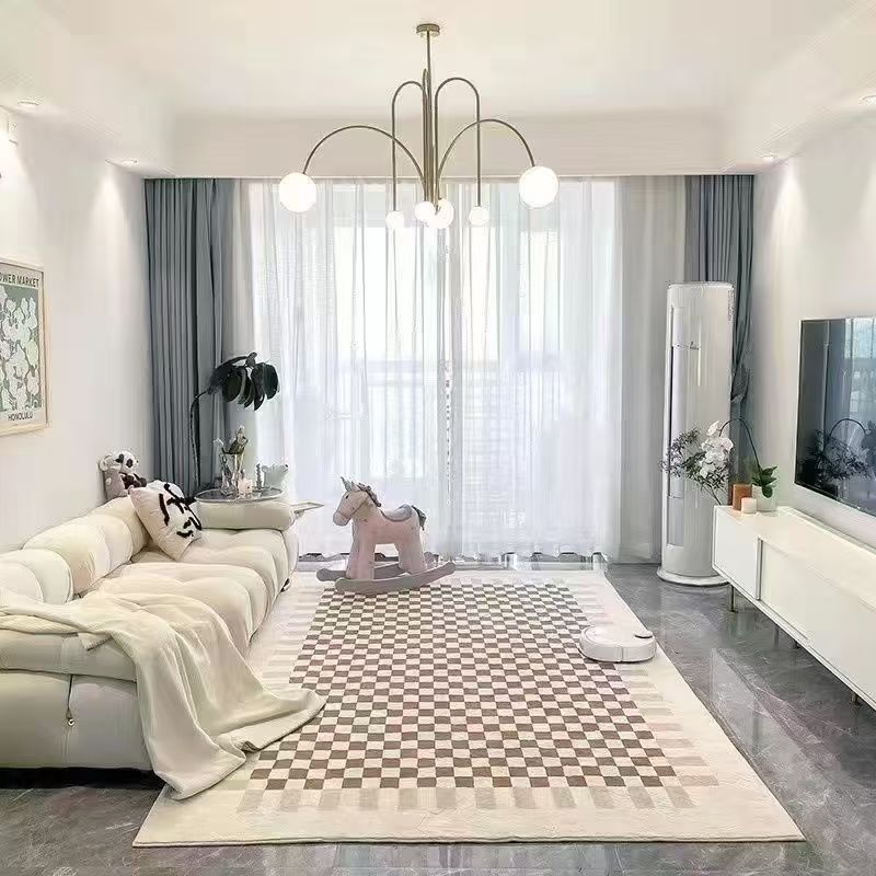 5134-53.8-UG-Beige Striped Minimalist Rug Comfortable Large Area Living Room Rugs Refreshing Bedroom