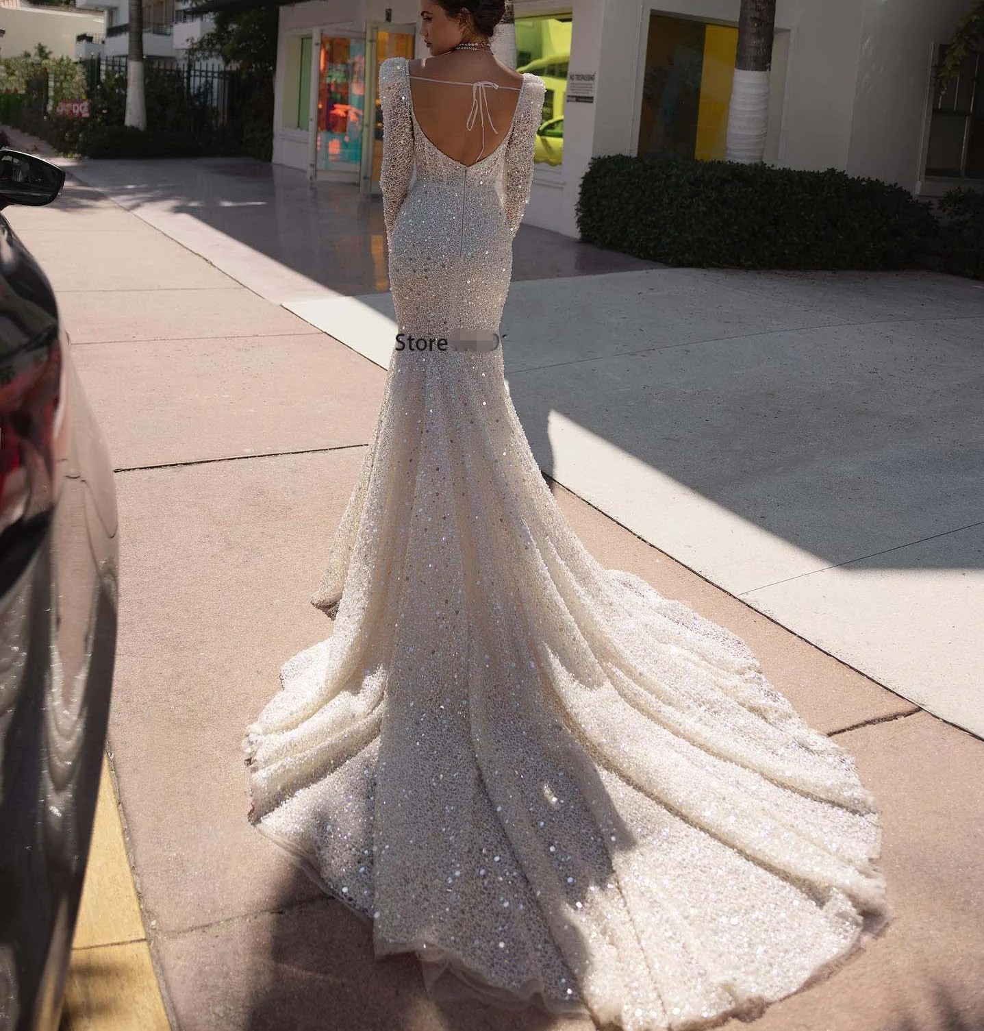 Mermaid New Wedding Dress Long Sleeve Sweethert Beaded Sequines Bridal Bride Gowns For Women Abendkleider Vestidos De Novia