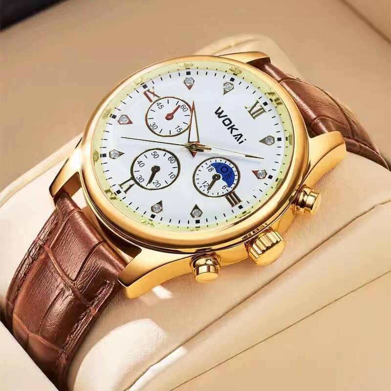 Watch Men Belt Fashion Quartz Watches Men's Rome Business Student Sport Waterproof Glow-In-The-Dark Clock 0 es 's
