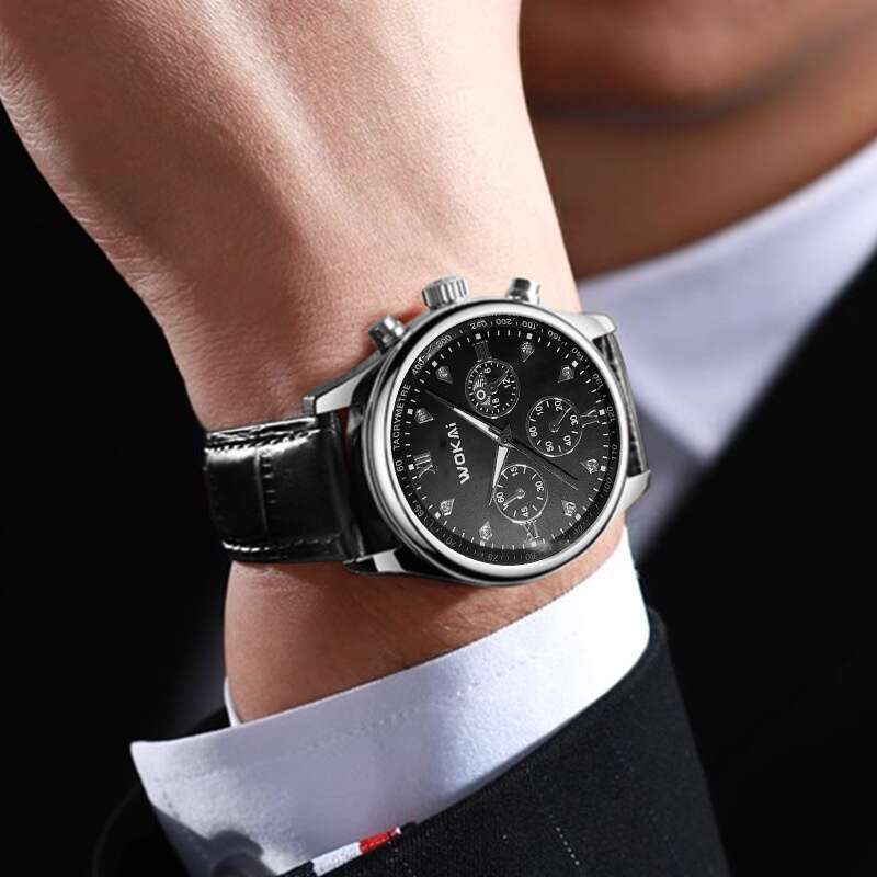 Watch Men Belt Fashion Quartz Watches Men's Rome Business Student Sport Waterproof Glow-In-The-Dark Clock 0 es 's