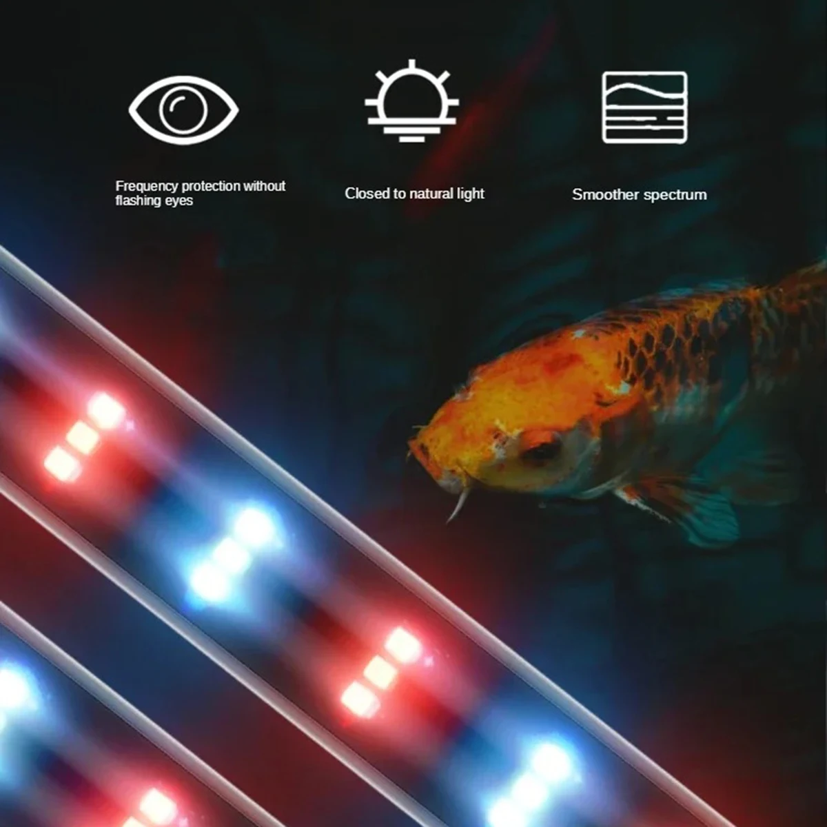 LED Fish Tank Light Aquarium Plant Light Red Blue LED for Arowana Ornamental Fishes Aquarium Lights Waterproof Fish Tank Lamp
