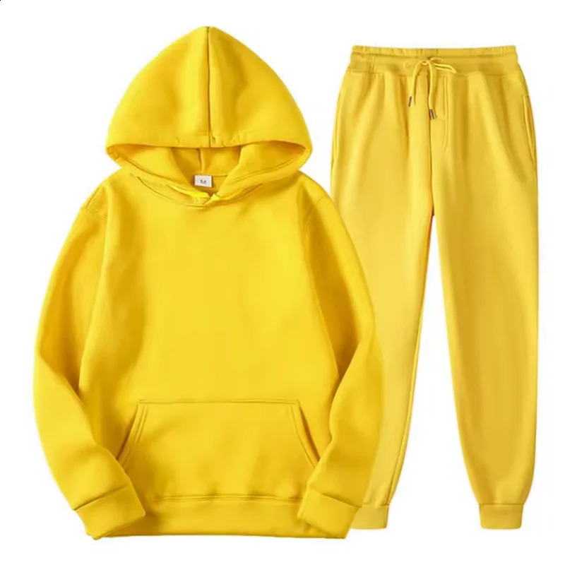Mens sportswear 2-piece set hooded sweatshirtdrawstring pants mens running sportswear mens autumn sportswear 241231