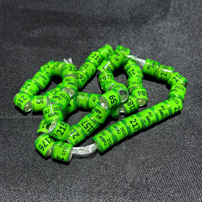 100PC Pigeon Leg Rings Metal Dove Leg Bands 2025 Year Bird Foot Rings Poultry Identification Rings Birds Lovebirds Chicken Quail