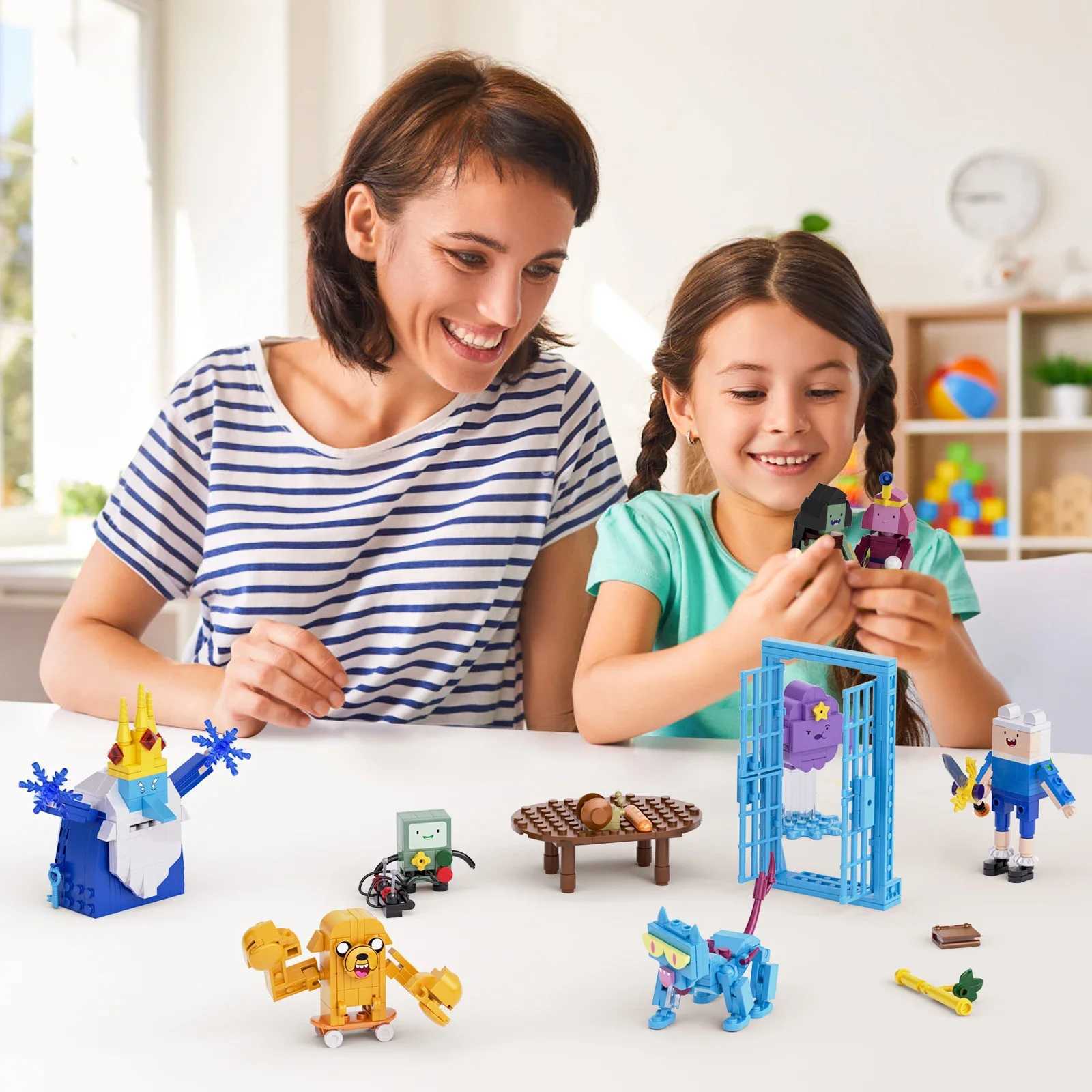 Adventure robot building block set cartoon character game character BMO model set 589 pieces of building block toys childrens birthday gifts W250102