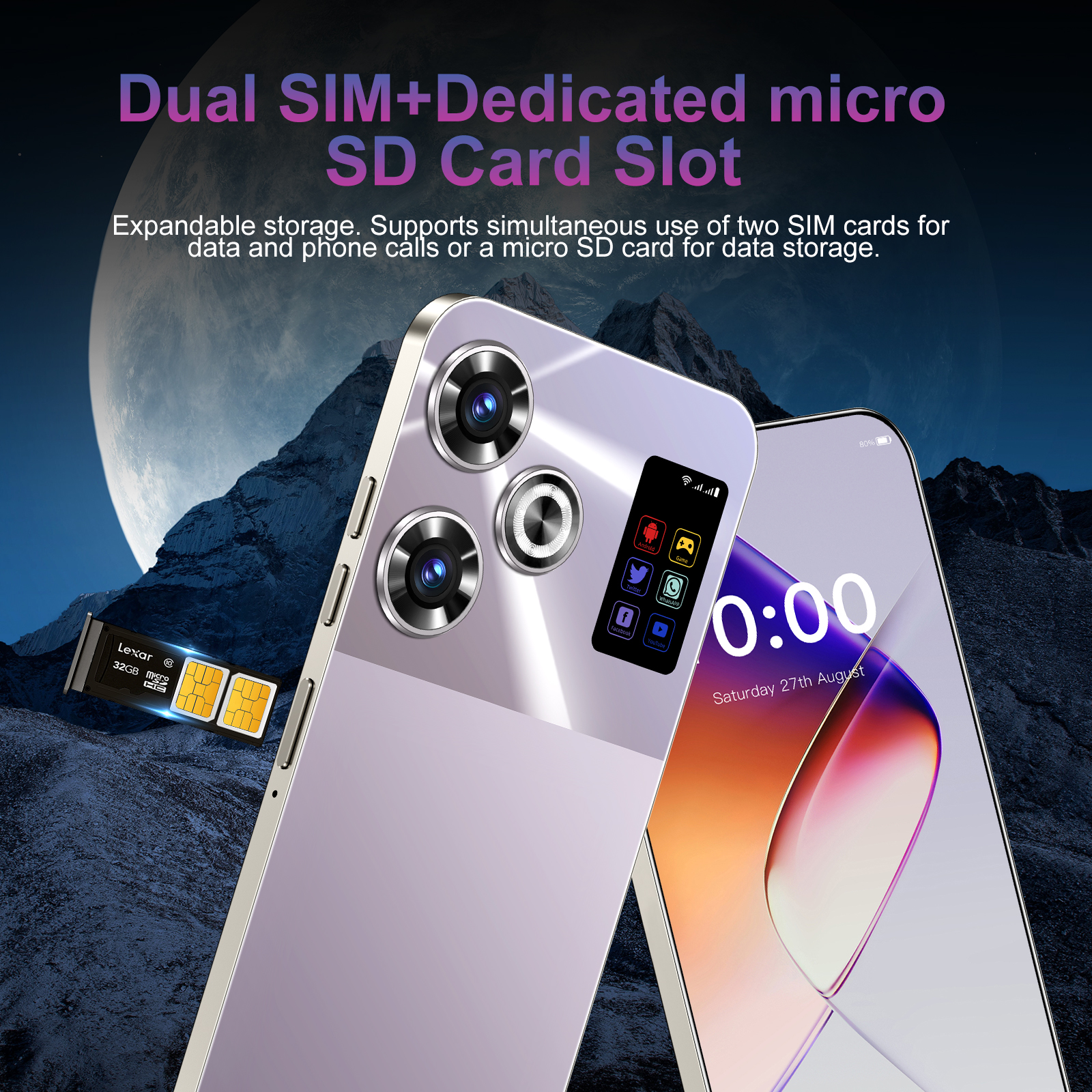 7.3-inch cross-border new smartphone M6Pro large screen all-in-one 2+16GB