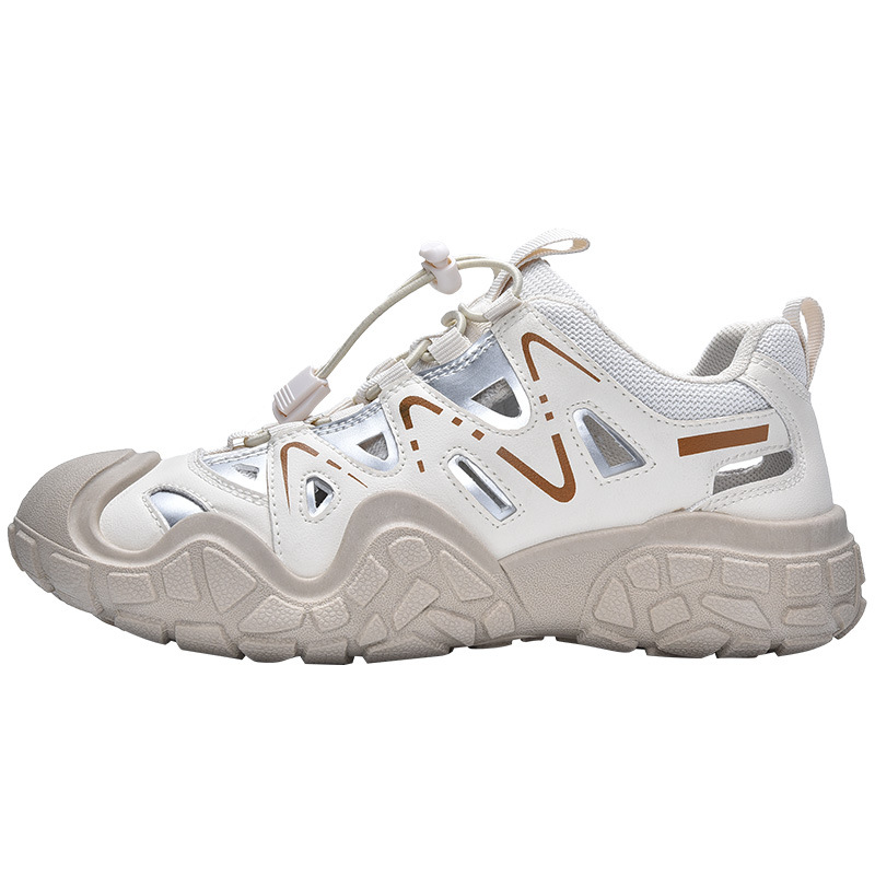 Fashion outdoor hollow casual shoes women 2025 summer new ugly cute shoes running sports shoes mountain shoes Daddy shoes