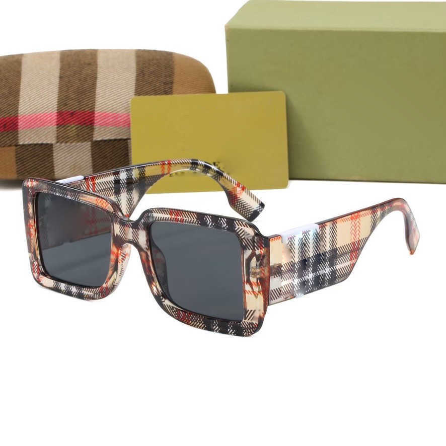 Sunglasses Designer Women Hide the face windproof glasses show plaid big face sunglasses BB4406 H250102