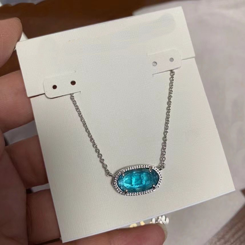 Scotts luxury necklace designer for woman oval cystal pendant necklace charm plated gold fashionable womnes necklaces designer jewelry lady birthday ho068