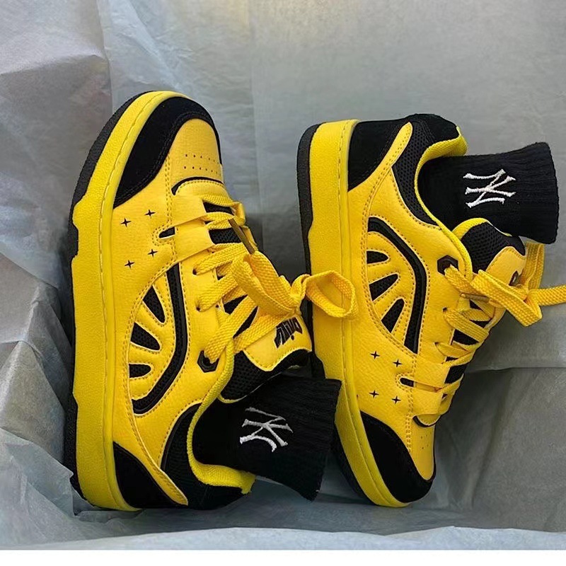 Chic design retro yellow bread shoes for women 2025 autumn new ins student casual low-top shoes for men free shipping