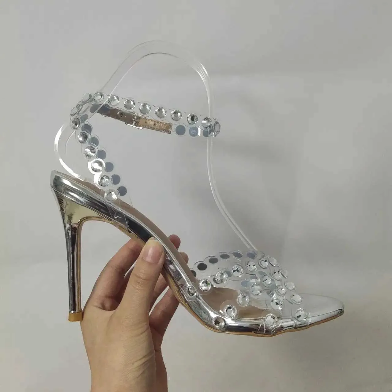 Sier High Heels For Ladies Dress Wedding Shoes Women Bridal 2025 Evening Woman Heel