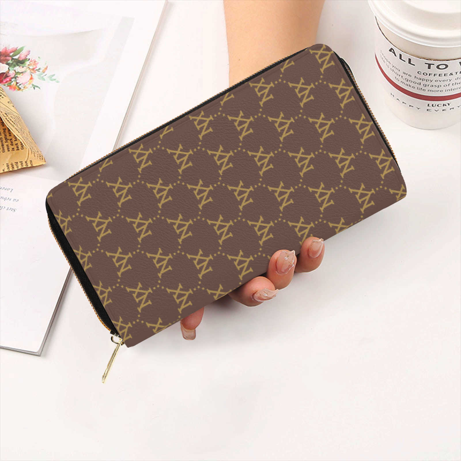 NXY Wallets Casual Wallet Multi-Slot Card Holder Zipper Coin Purse Small Clutch PU Money Bag Cardholder For Men And Women