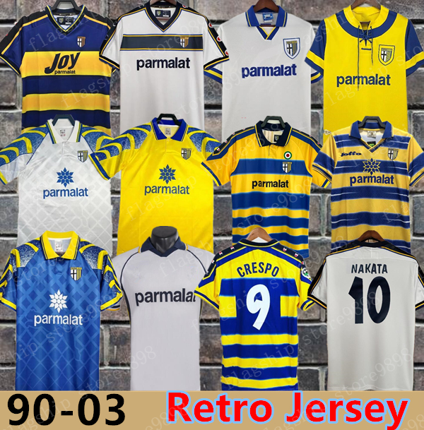 1999 2000 Parma Calcio Retro Long Sleeve soccer Jersey Classic 1998 95 97 99 00 BAGGIO CRESPO CANNAVARO Vintage Football shirt STOICHKOV THURAM 01 02 03