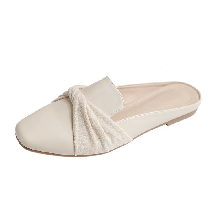 For Ddmywed Baotou Women S Outwear Spring New Heelless Half Support Single Shoes Lefu Muller Slippers Chinese Brand F Ddmysaturn