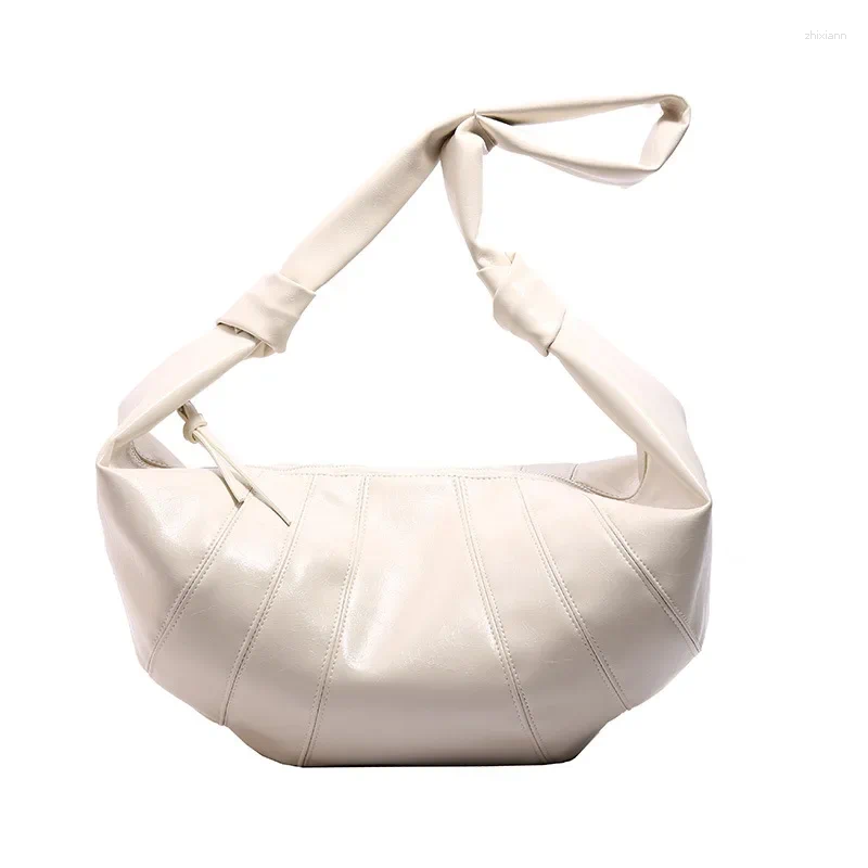 Shoulder Bags PU Leather Crescent Crossbody Bag For Women Casual Satchel Hobo Dumpg Red Y2k Girls Messenger zhanyishengli