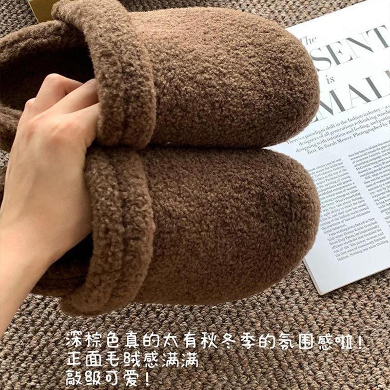 Woman 2024 Adults Pantofle Platform Fur New Slides Cover Toe Female Shoes Plush Slippers For ddmymarket - view 5