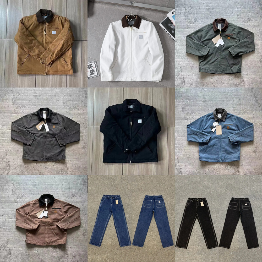 2024 Hot Sales Carahartt Jacket Designer High Version Canvas Men Jacket Embroidered Zippered Cardigan Car Hart Jacket Mens Casual Jacket Vintage Work Design cds