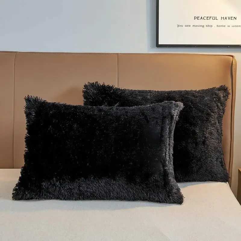 Fluffy plush down duvet cover set luxurious tra soft velvet fuzzy wardrobe cover bed cover 4pcs Y241231