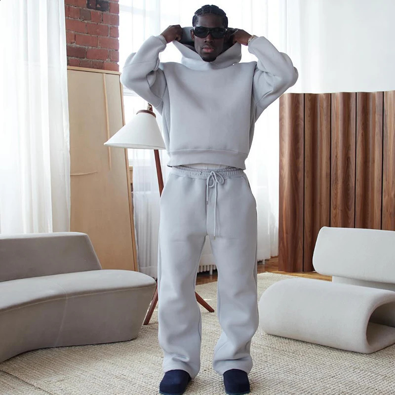 High Street Gothic solid color sportswear set punk Harajuku retro hip-hop rock pocket casual streetwear Y2K mens sports pants 241231