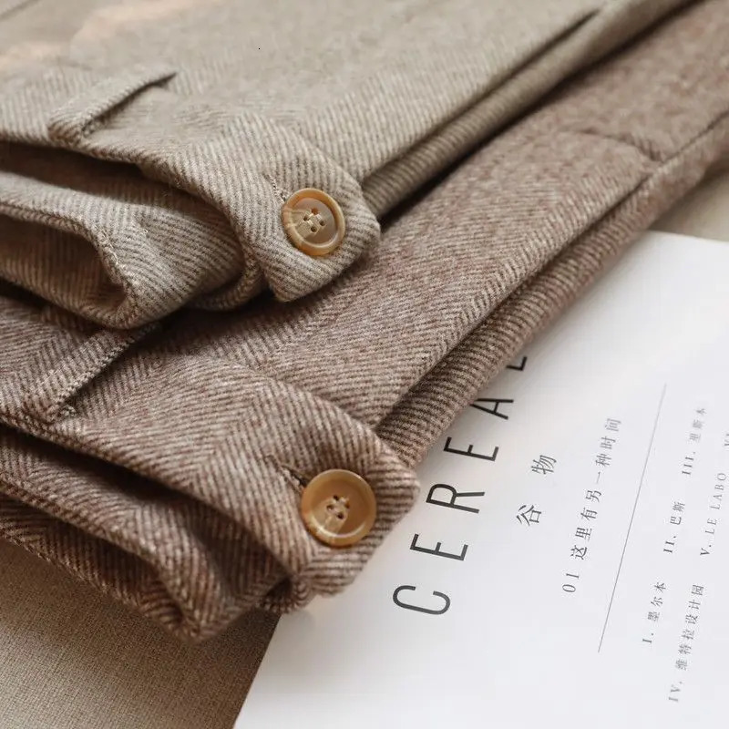High Waist Women Suit Pants Office Ladies Harem Pencil Korean Fashion Trousers Casual Button Loose Female Khaki 241231