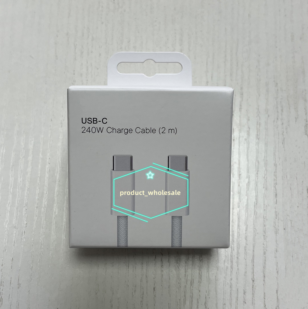 High Quality 240W 2m 6FT 60W 1m 3FT PD Cables for iPhone 15 16 Pro Max Super Fast Charging USB C to Type C Braided Cable Charging Cords Quick Charger Cord Data Cable Samsung