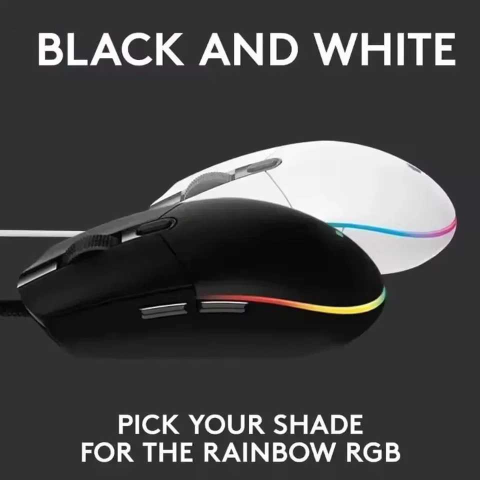 G102 2ND GEN Wired Gaming Mouse RGB USB for Office PC Laptop Ergonmic Mouse Gamer Mechanica Side Button 8000 DPI M250102