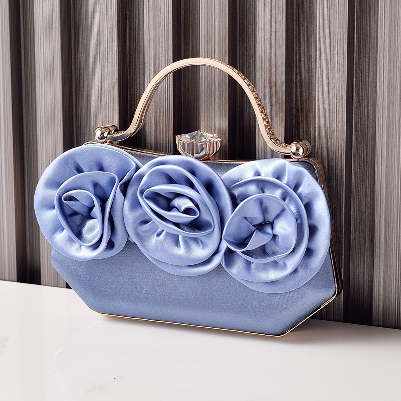Silk Flower Evening Bag Dress Pair Party Bag Handheld Bag