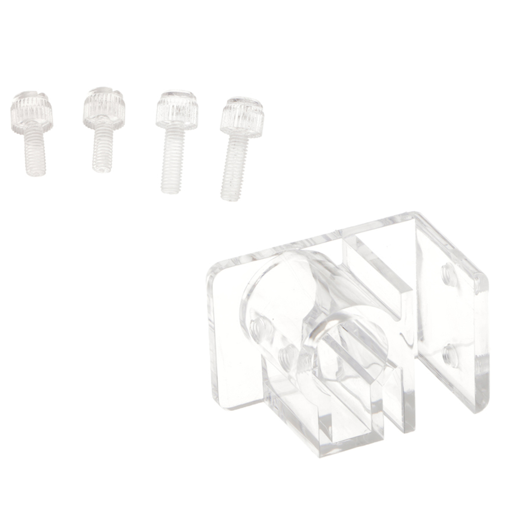 1 Set Clear Acrylic Aquarium Reef Tank Pipe Tube Holder Clip for 12mm/16mm Tubing, Tank Mounted