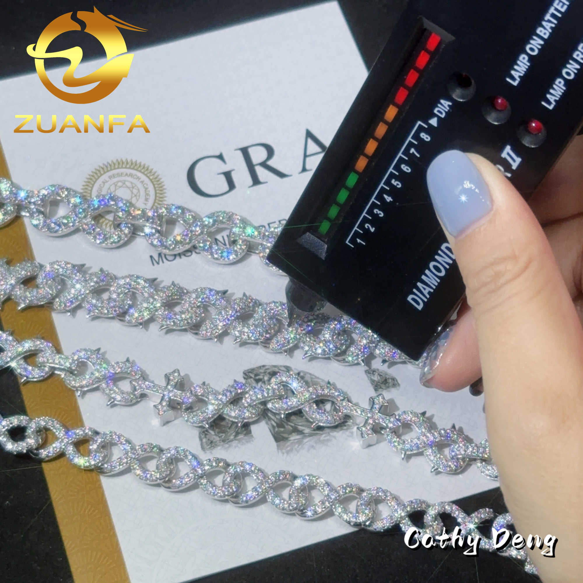 Fashion Hip Hop Jewelry 4 Styles Infinite Iced out Men Cuban Bracelet 925Silver Moissanite Bracelet Pass Diamond Test cuban link