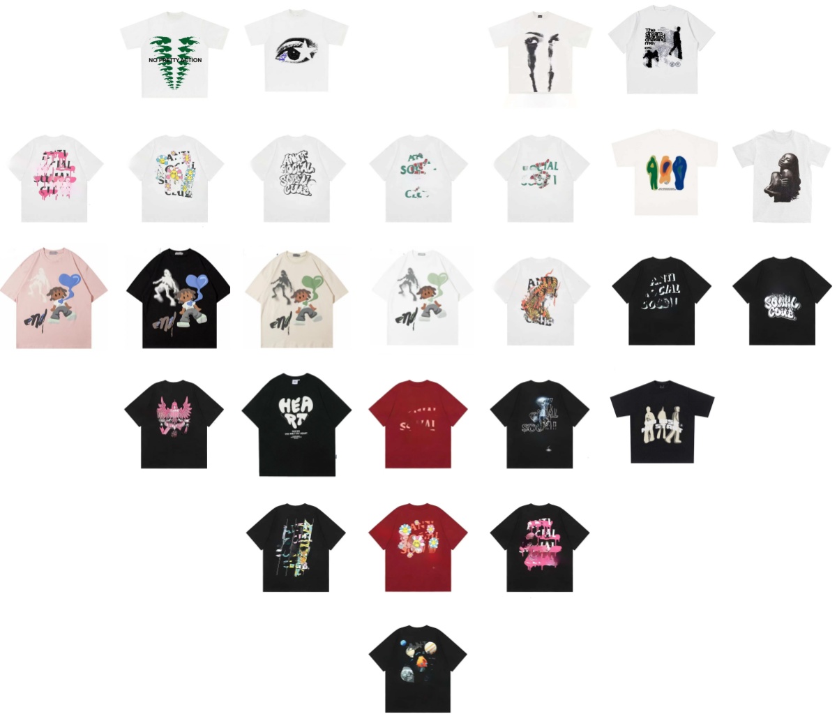 Stylish Designer T-shirts for Men Antisocial Club Textured Graphic & Relaxed Fitting Casual Wear High-Quality Men's Fashion Tee Featuring Antisocial Club Logo