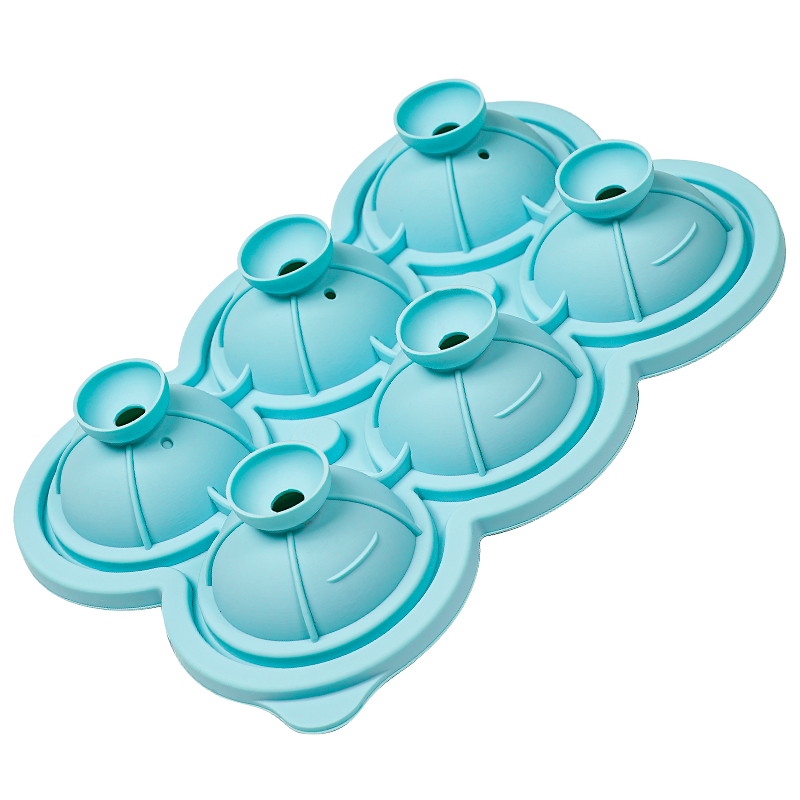 Food grade silicone ice grid spherical household 6-connected ice hockey mold spherical ice cube