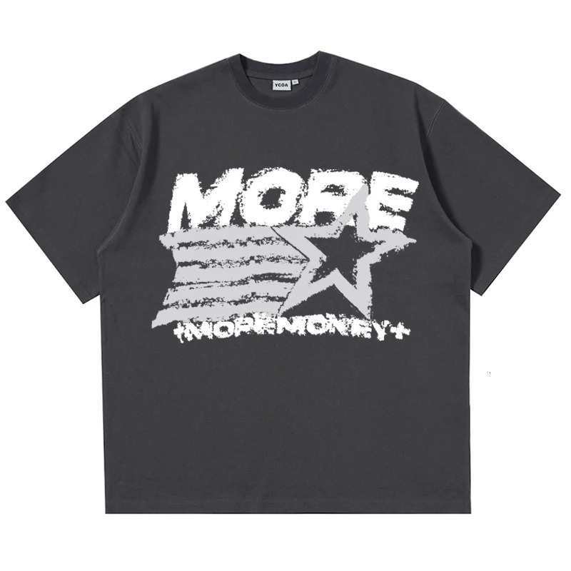Men Tshirt Oversized Cotton Star Y2k Streetwear Harajuku Short Sleeve Tee Tops Graphic Vintage Aesthetic Korean Fashion Clothing 241231