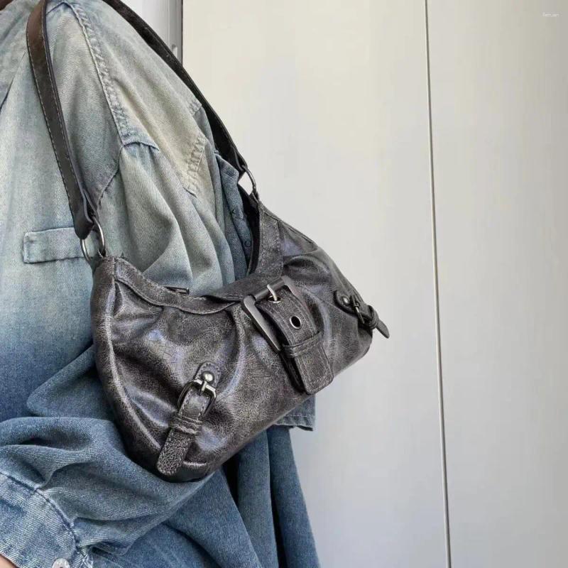 Hobo JIAERDI Vintage Brown Y2k Underarm Bag Purse Women Retro Pu Leather Soft Shoulder Tote Ladies Moto Biker Casual Handbag
