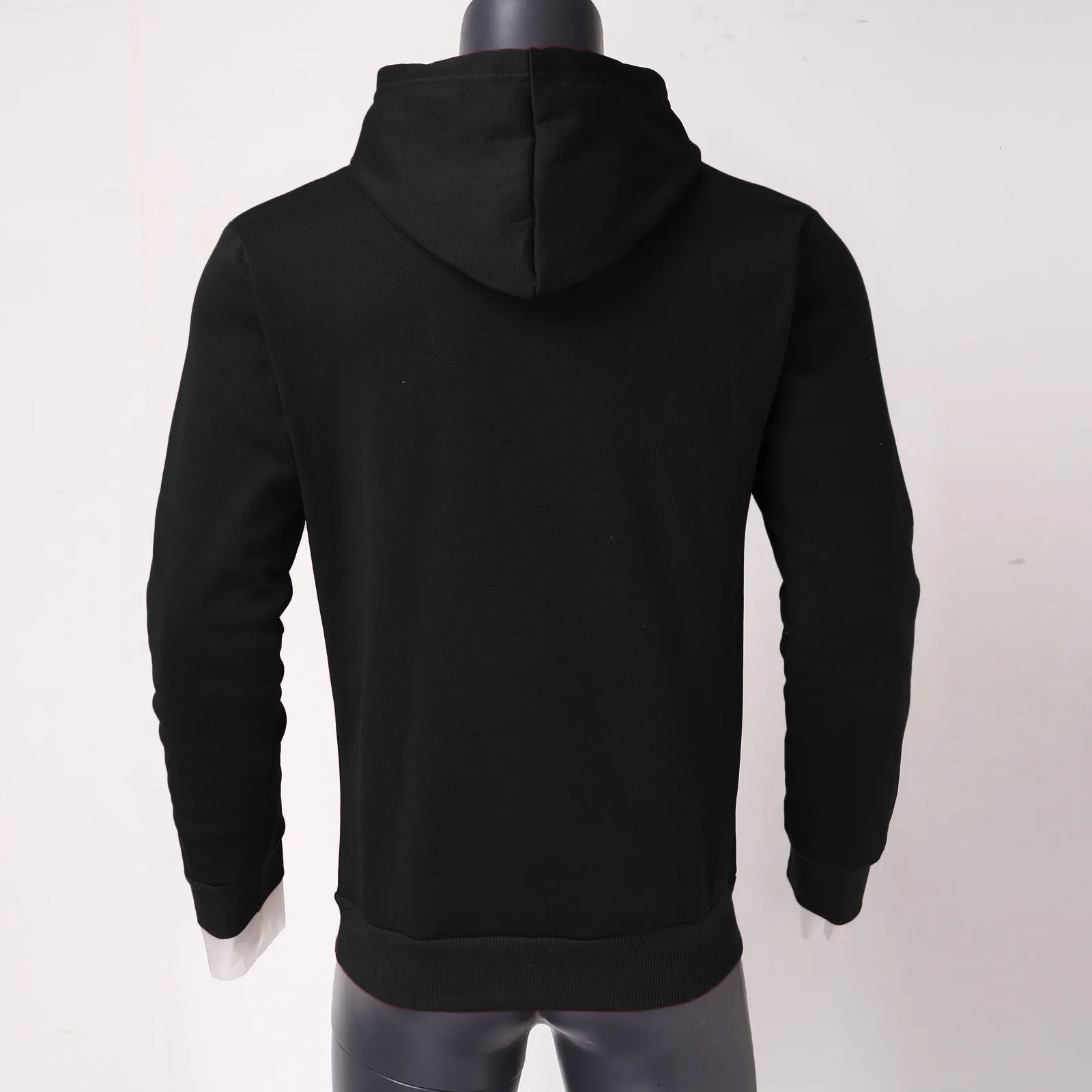 Mens Casual Patchwork Colour Simple Hooded Sweatshirt Mens Winter Warm Comfortable Fashion Sweatshirt Jacket 250102