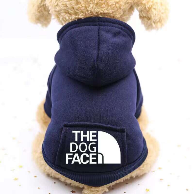 The Dog Face Hoodie Clothes Sweatshirt Warm Dog Sweater Dog Jacket Solid Color Dog Clothes Apparel with Hood Pet Clothes and Sweater Coat All in One