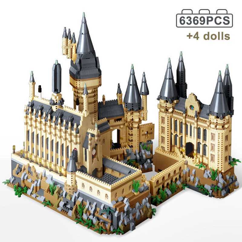 Micro Bricks City Creative Medieval Magic Castle Series School Architecture Palace Model Building Blocks Gifts Childrens Assembly Toys W250102