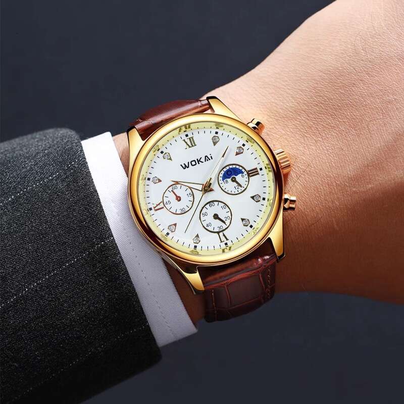 Watch Men Belt Fashion Quartz Watches Men's Rome Business Student Sport Waterproof Glow-In-The-Dark Clock 0 es 's