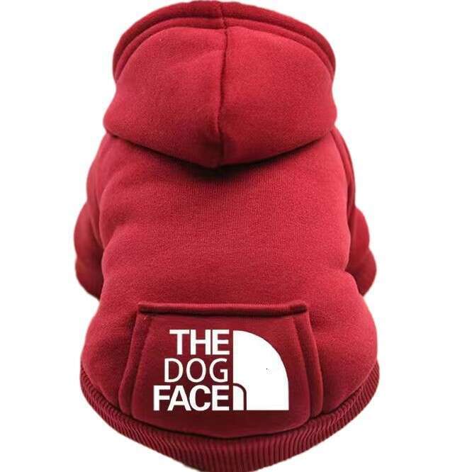 The Dog Face Hoodie Clothes Sweatshirt Warm Dog Sweater Dog Jacket Solid Color Dog Clothes Apparel with Hood Pet Clothes and Sweater Coat All in One