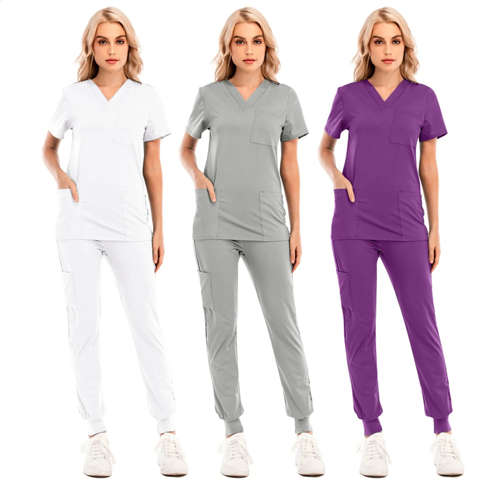 Multicolor Uniforms Hospital Nurse Scrubs Set Unisex Nurses Accessories Dental Clinic Beauty Salon Uniform 241231