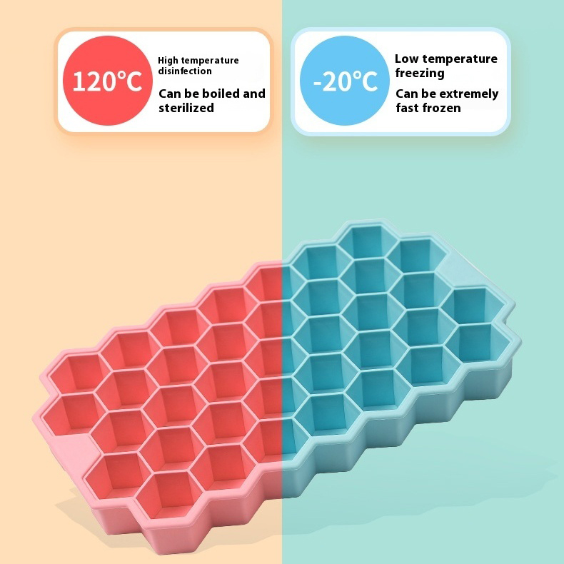 Silicone with lid silicone honeycomb ice lattice ice mold honeycomb ice mold silicone ice lattice ice cream ice cube box