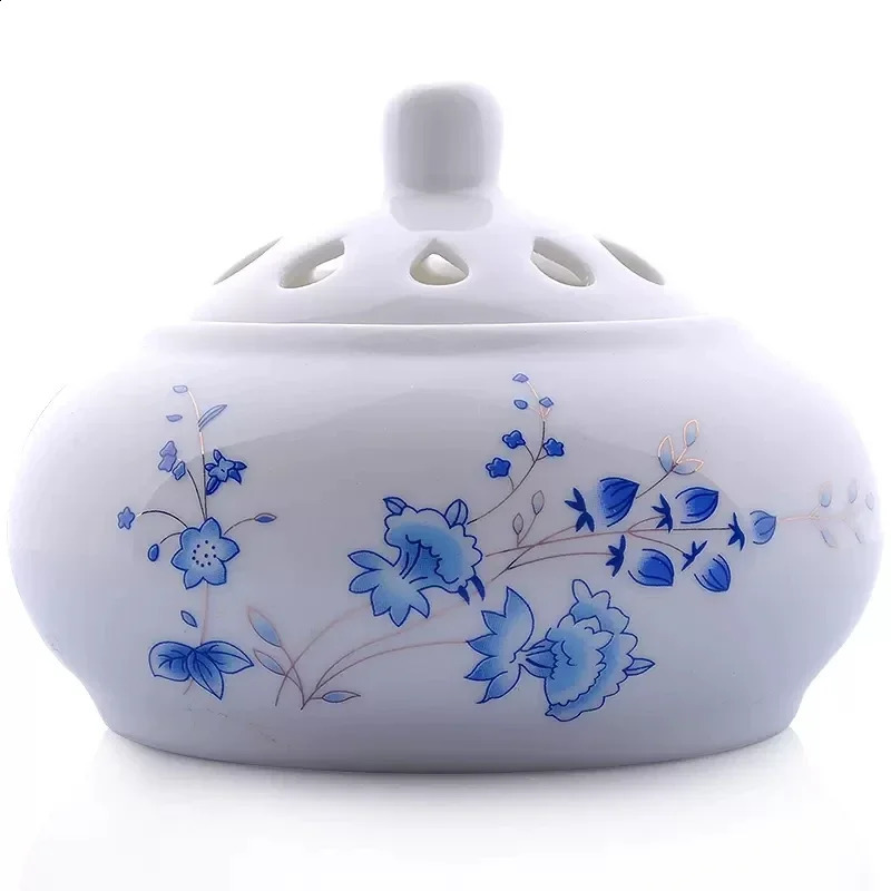 Y 220V Timed Temperature Regulation Incense Ceramic Tea Warmer Electric Essential Oil Lamp for Home Decoration Ornaments 241226