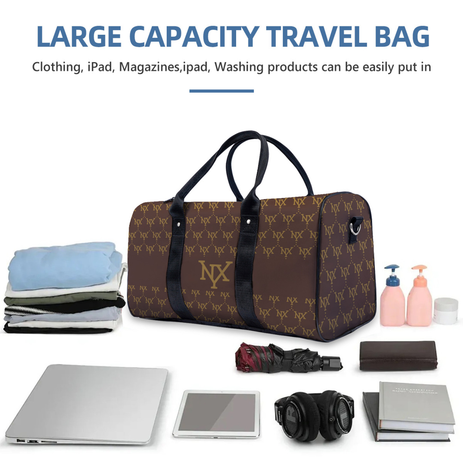 NXY travel bag Duffel bag luggage Women Duffle Bags Handbags Fashion classic large capacity baggage travels bags with dust bag 47CM