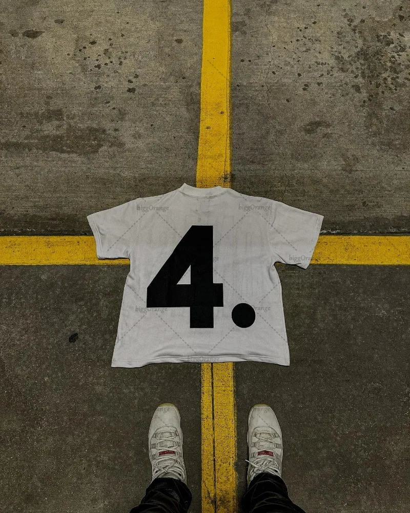 Y2k European and American Fashion Retro Short-sleeved Tops Letter Printed Oversized T-shirt Men Harajuku Versatile T-Shirt Women 241231