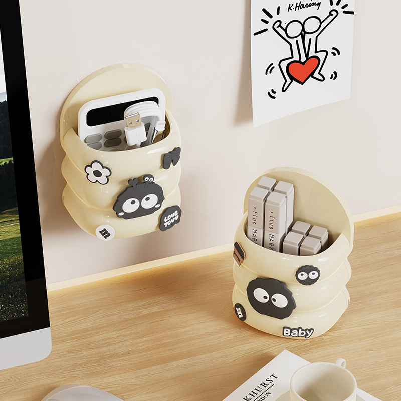 Large Wall-Mounted Bathroom Organizer with Toothbrush and Comb Holder