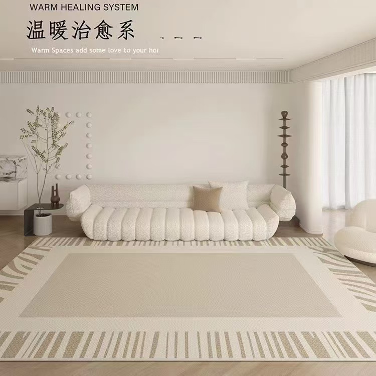 5134-53.8-UG-Beige Striped Minimalist Rug Comfortable Large Area Living Room Rugs Refreshing Bedroom